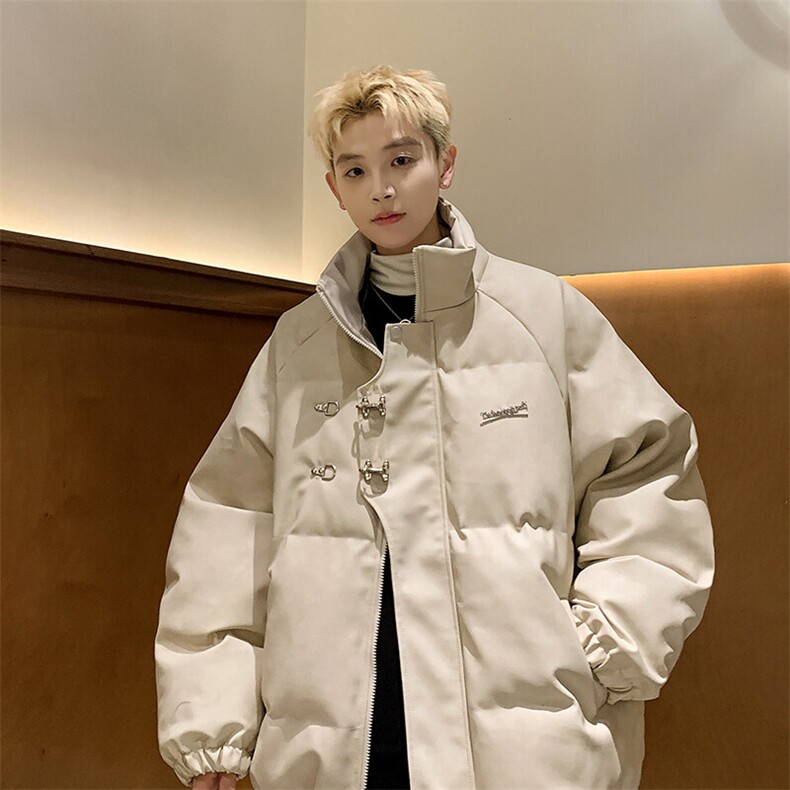冬季pu皮羽绒棉服男冬季金属飞机扣美式外套M2388P85,男装棉衣,星座1904A-1