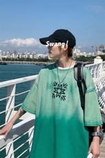 2023夏季新款潮流圆领短袖T恤港风渐变半袖男女1533-P50控价68，男装T恤，电商A441-1