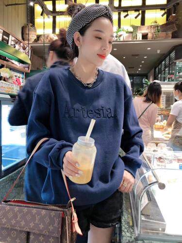 刺绣加绒卫衣，女装卫衣/绒衫，一杭