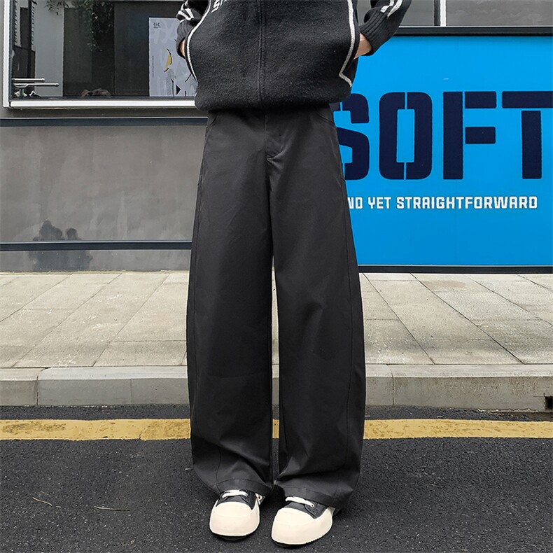 2025夏秋衔接新款解构美式高街男大码弯刀阔腿裤K24011-特P35控68,男装休闲裤,电商A001-1