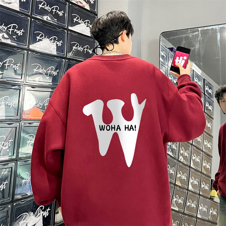 ！ 圆领卫衣港风长袖T恤男外套男WY126-P28图片
