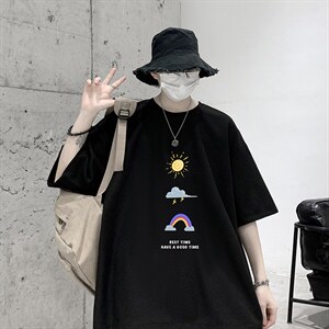 HT73141-P22 华夫格t恤男短袖男大码五分袖 大皂风图片