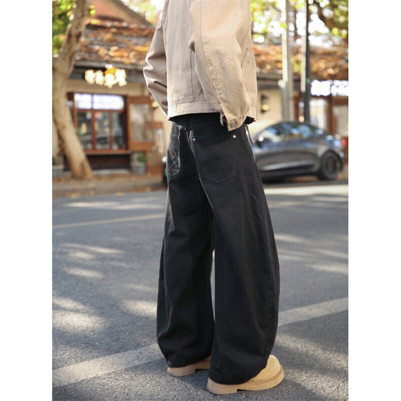 抖音品质春季新款美式高街宽松弯刀休闲裤B315-K25602-p65控88,男装休闲裤,电商B315