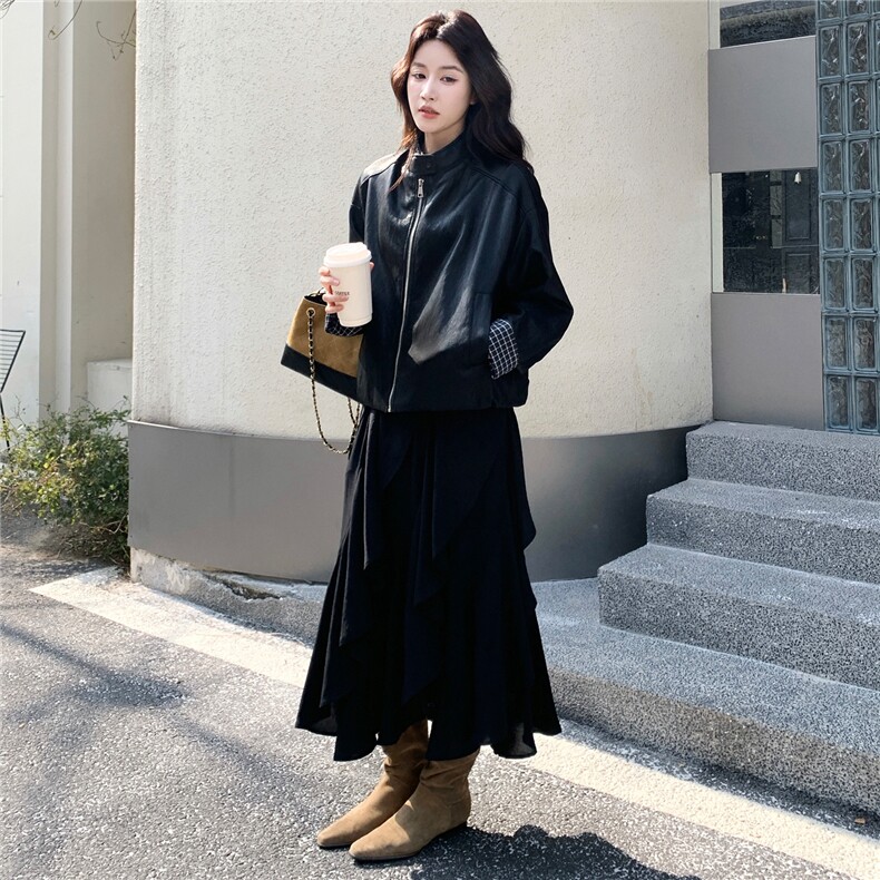 春款现！2C237-8802皮衣外套P185K2988805连衣裙P165K268,女装短外套,2C237