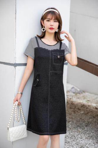 现货供应：天丝免水洗牛仔连衣裙M一XXL，女装连衣裙，拉思维加丝