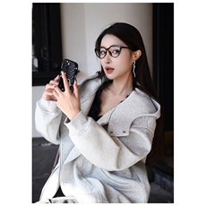 网图重磅380克全棉宽松设计感拉链套头连帽卫衣外套AH912-P58，女装短外套，四季星座610B