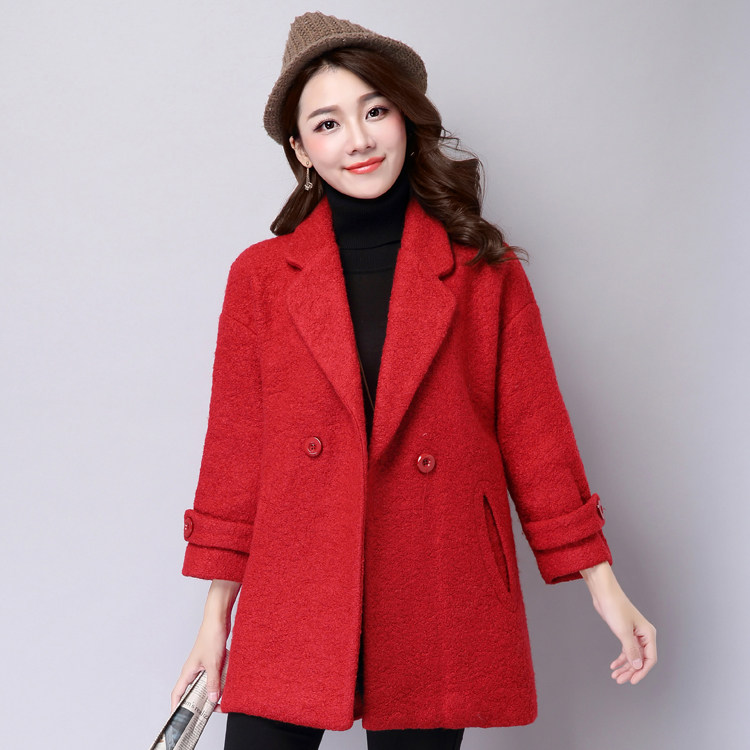 羊毛纯色棉衣/棉服常规长袖2020年冬季,女装棉衣/棉服,独衣靓