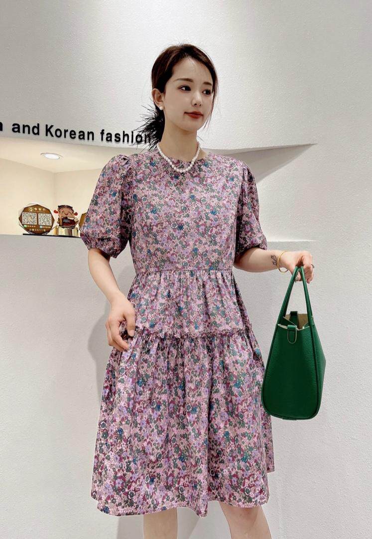 夏季新款碎花韩版连衣裙，女装连衣裙，起奢(7F)