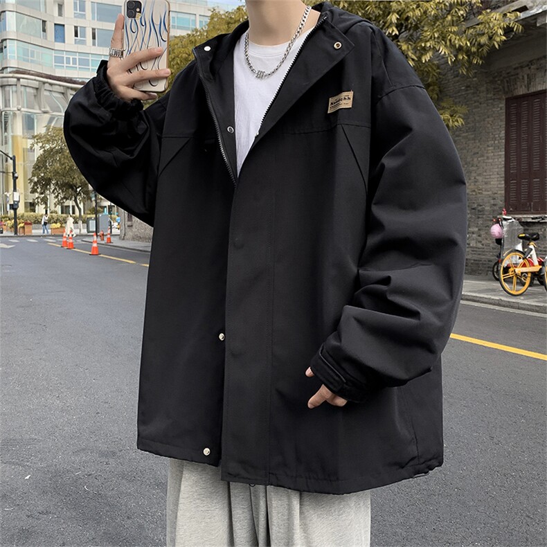 2023潮中性休闲夹克男装冲锋衣防风衣棒球领外套XZ212-QW2075-P60,男装夹克,星座212-1
