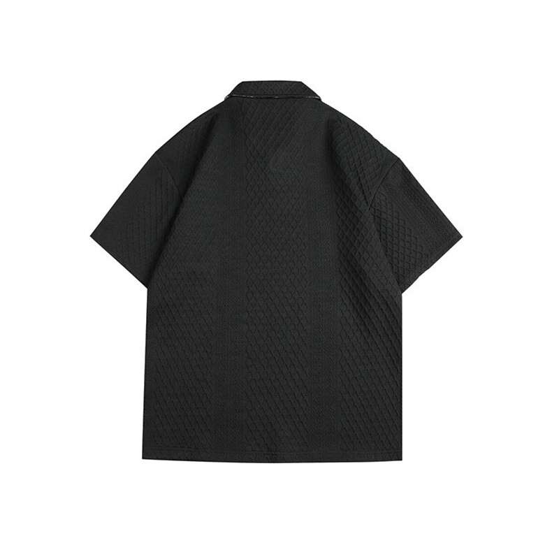 港风麦穗条亨利领polo衫短袖T恤潮流百搭宽松大码上衣PL701-P40,男装T恤,电商B306