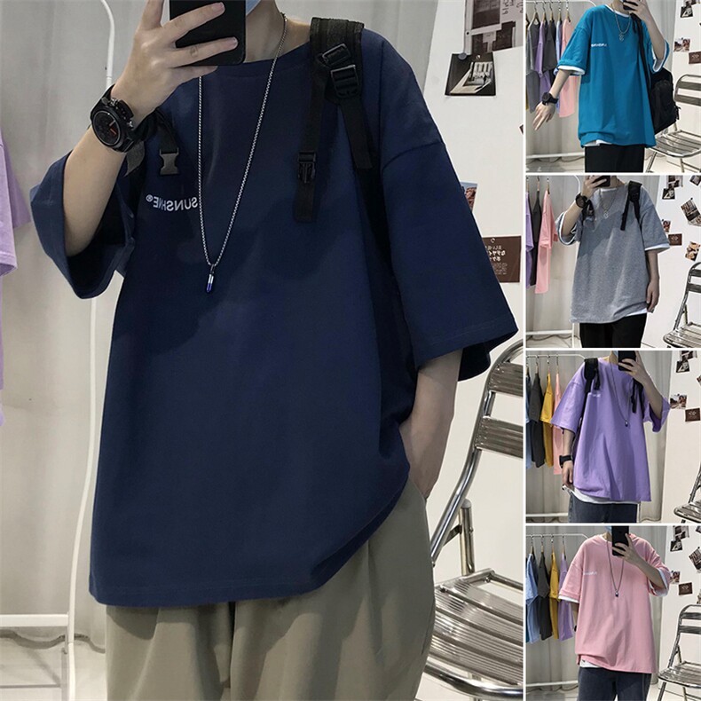 T06男女休闲圆领跑量仿棉T恤衫大码学院小字母印花特P15,男装T恤,星座115A(原星座507）