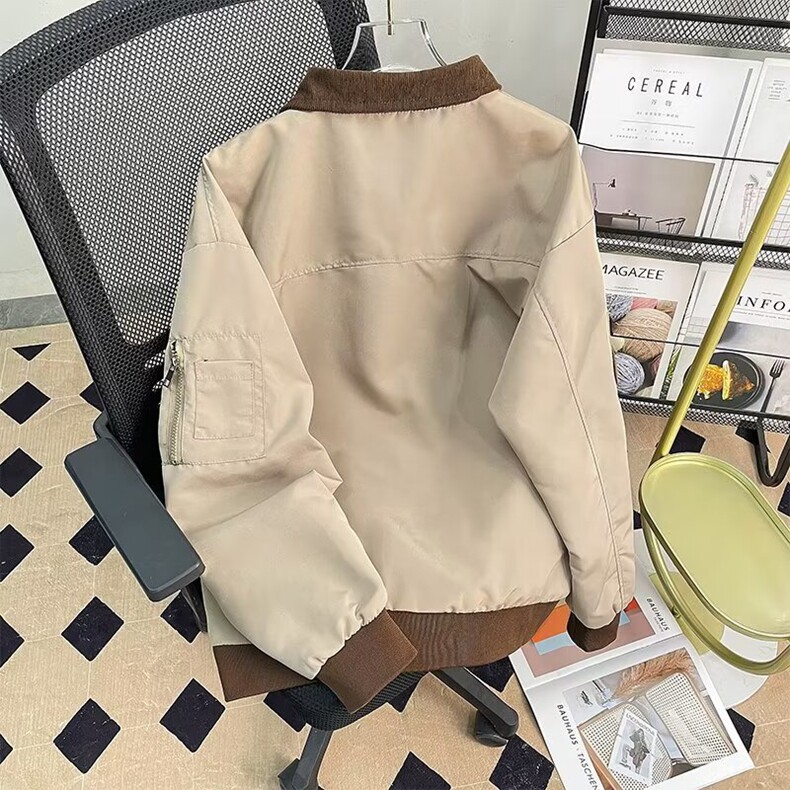 美式复古街头工装休闲夹克男高街vibe嘻哈休闲宽松翻领棒球服潮,男装夹克,星座218-8