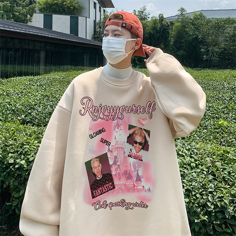 直播360克重磅美式印花卫衣Y212特P28同步供应华棉品质P38特,男装卫衣,电商A486
