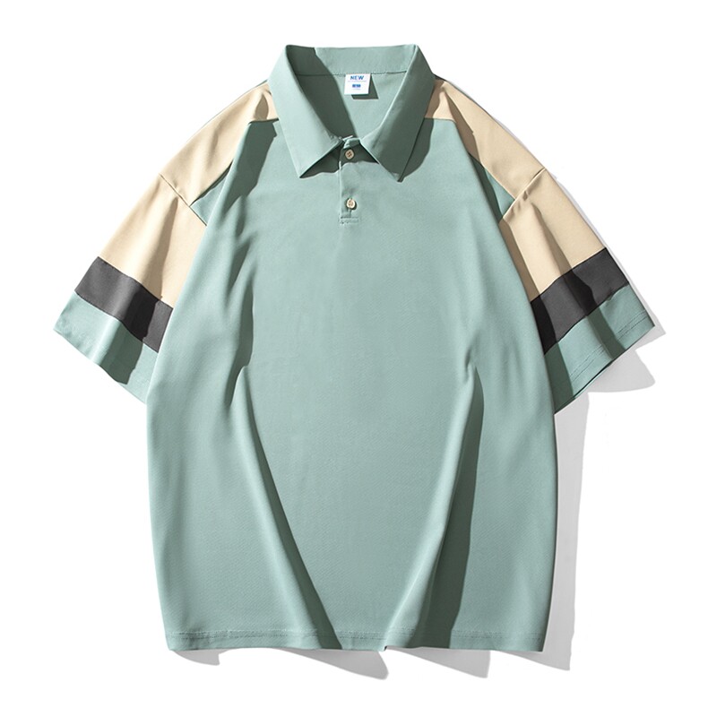 2023夏季新款短袖男潮流日系白底polo衫百搭半袖zdp2301-P40控58,男装Polo衫,星座717