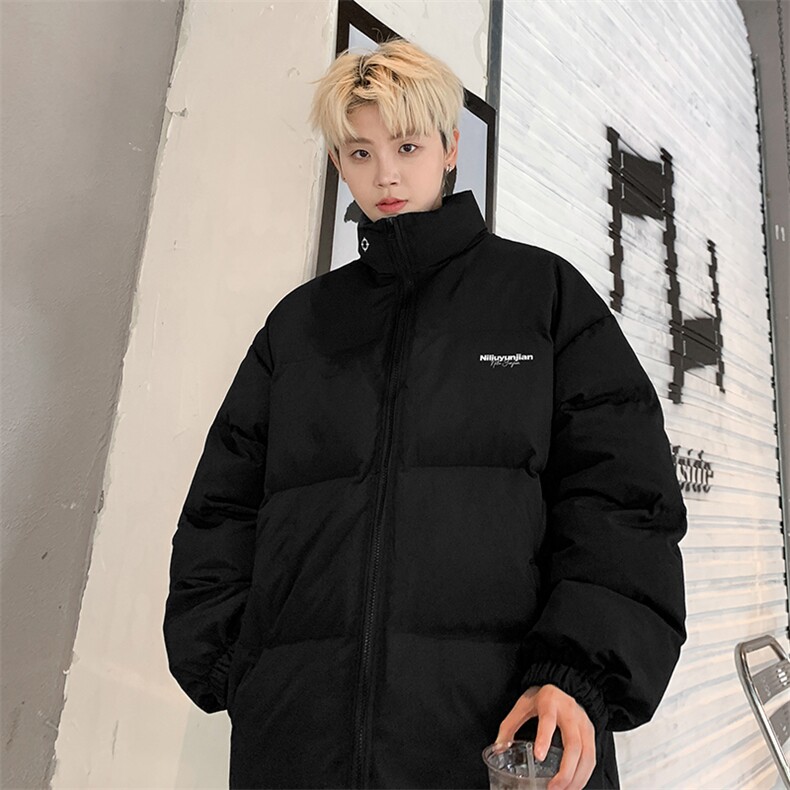 冬季新款DT2659-TP6598设计感字母印花休闲百搭立领面包服,男装棉衣,电商A102