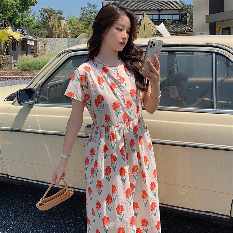 有夏日新品现货碎花连衣裙主推款-款号2213-P105K158,女装连衣裙,浙宝305
