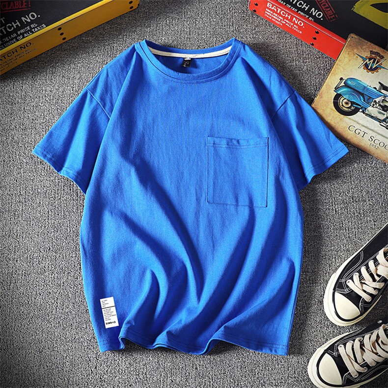 DX24045-P25大口袋百搭短袖t恤男大码半袖体恤上衣服,男装T恤,电商A040A