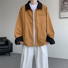 8XL-M明星同款工装猎装夹克哈灵顿外套男底特律衬衫秋季JK1325P88，男装夹克，电商D206-1