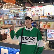 2021春秋季港风青年潮流卫衣ins火百搭拼接外套T05，男装卫衣，星座1103-1