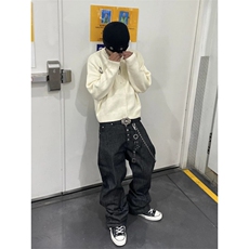 豹纹海军旗帜数码印花针织开衫毛衣MY0130-特批65，男装针织衫/毛衣，星座313A(原308A-2)
