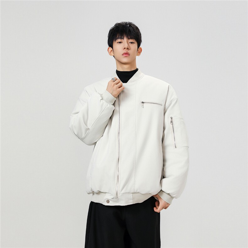 美式潮流棉服男冬季新款复古百搭拉链宽松机车服棉服2307P105,男装棉衣,星座506-1