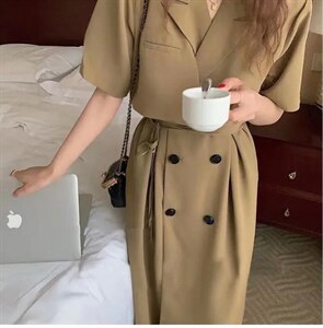 夏季新款欧范假两件洋气连衣裙,女装连衣裙,L·H·X