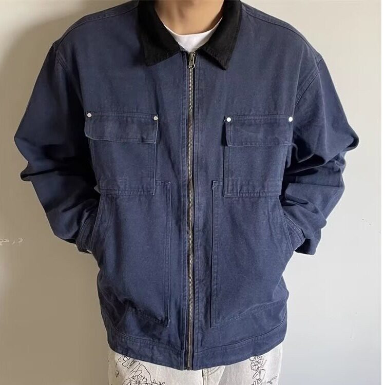 男士秋季潮牌宽松大码休闲上衣工装衬衣男外套AJK687，男装衬衫，星座208-5