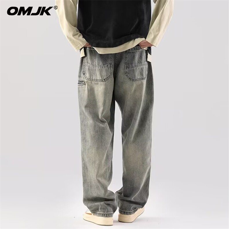 1506-1/KX2901/P36个性字母牛仔裤嘻哈ins潮高街潮流痞帅长裤男款,男装牛仔裤,星座1506-1