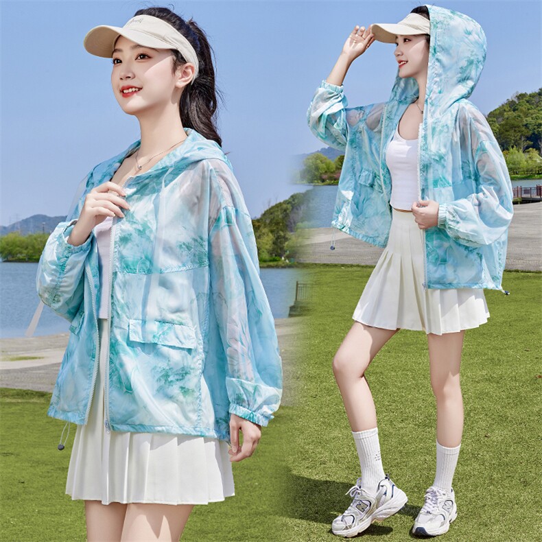 2025夏季新款防晒服短款薄款RF2C290-2829#-P85-K138,女装防晒衣,蝶眷