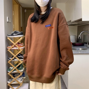 中性风！抖音直播高品质重磅卫衣男圆领卫衣女XW371-P45图片