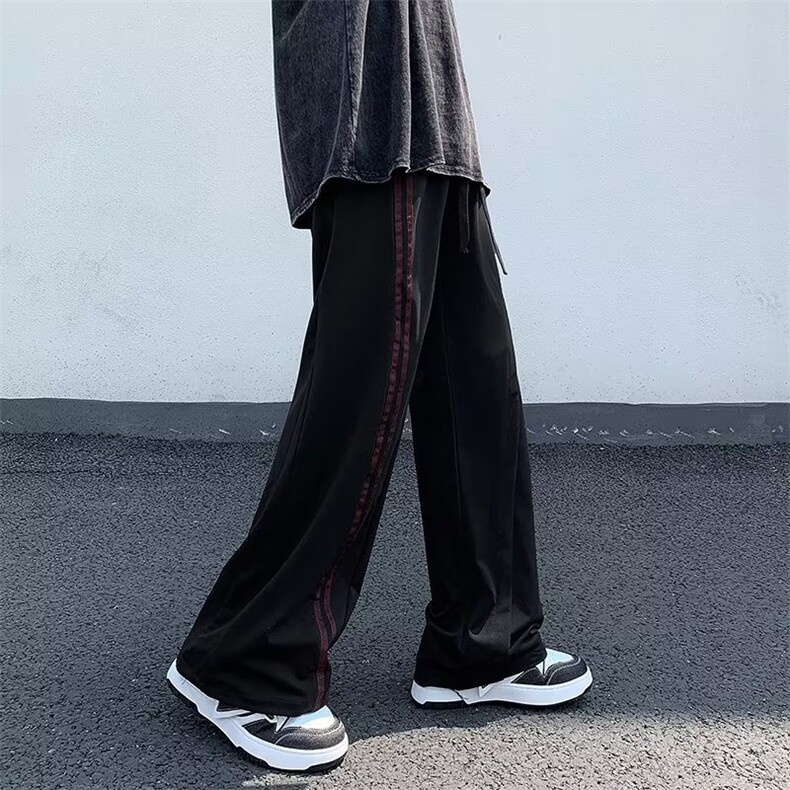 阔腿裤原宿文艺简约潮流女气质ins自然腰休闲裤长裤百搭新款,男装休闲裤,四季星座218-1