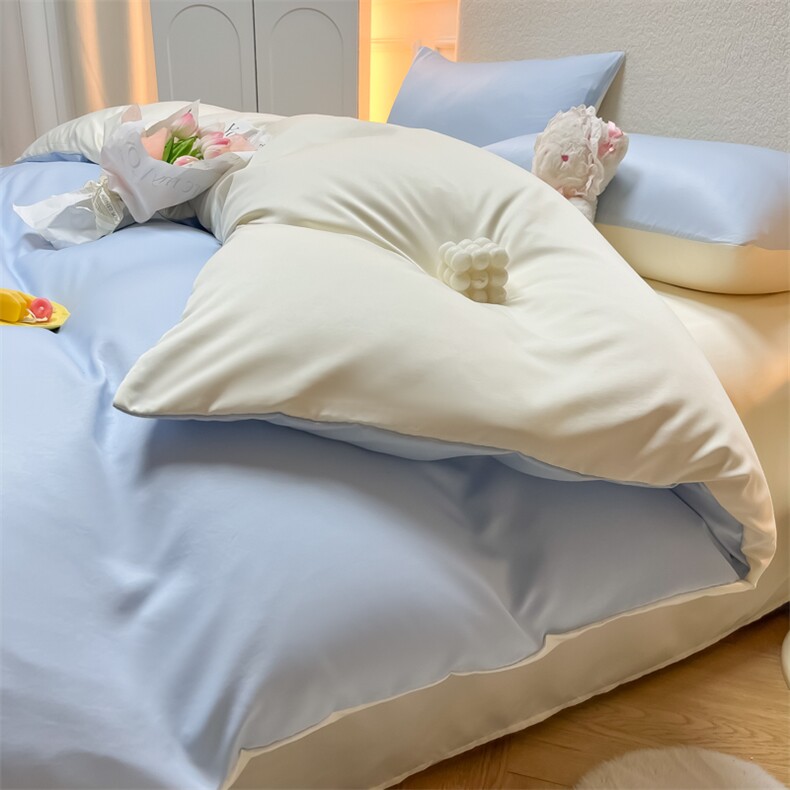 新款水洗冰丝洛可可单被套，被套/被芯，一起卖家纺