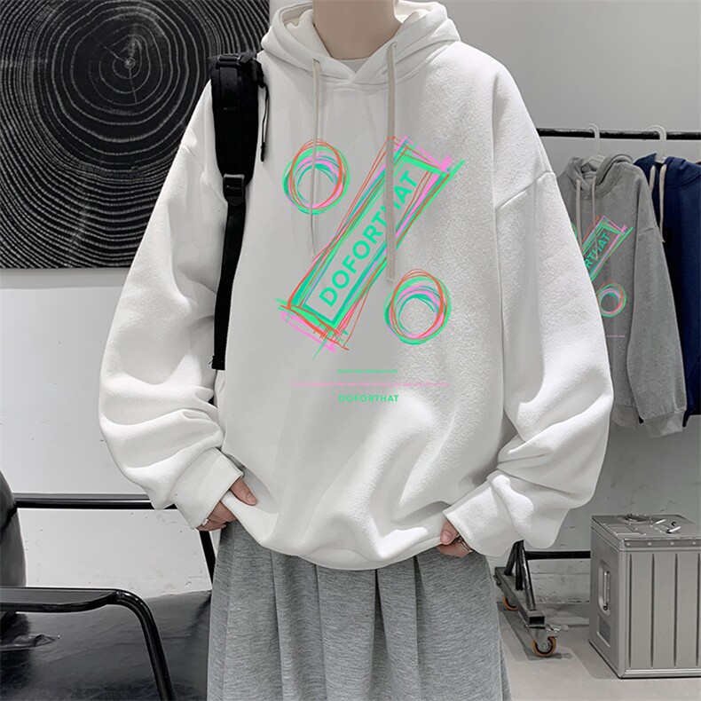 WY2171-P35加绒款-P40纯棉连帽卫衣男大码运动帽衫宽松薄外套男,男装卫衣,电商A040