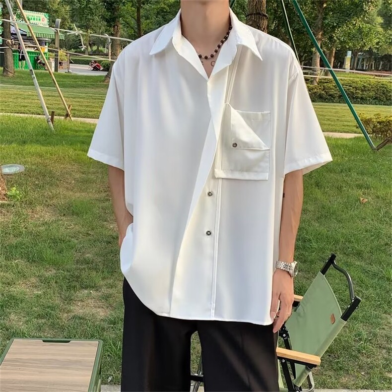 夏季原宿文艺衬衫高街青春流行潮流短袖CS0681-P40图片
