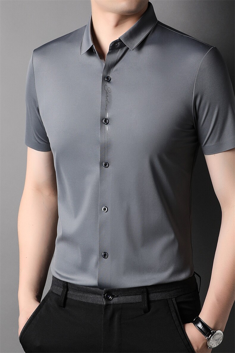 AG6583钱塘2020-3夏季新款无痕精品短袖衬衣量大价优P61,男装衬衫,钱塘207-3