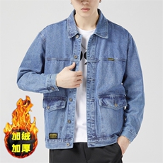 春夏秋季牛仔夹克男时尚潮流纯色青少年休闲外套J170-P50现货外贸，男装夹克，星座224