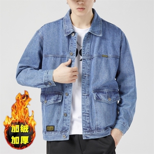 春夏秋季牛仔夹克男时尚潮流纯色青少年休闲外套J170-P50现货外贸图片