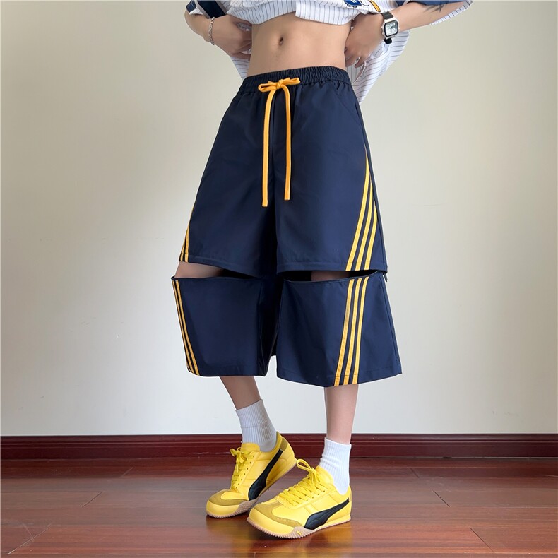 2025夏季新款速干七分裤一裤两穿宽松短裤B315-K25521-特p35控68,男装休闲裤,电商B315