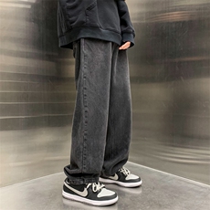 2024春季宽松直筒百搭纯色九分牛仔裤313A-1-NZ028-P55控68，男装牛仔裤，星座808A-1