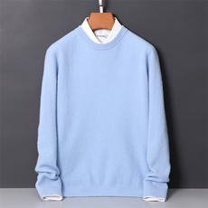 2025年秋季新款百搭男士传书圆领长袖加厚保暖羊毛衫，男装羊毛衫，迅太羊绒