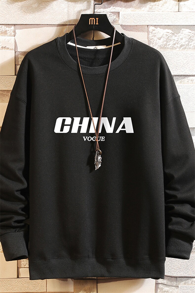 S6001-P35春季圆领卫衣男大码韩版宽松长袖外套男砖墙挂拍,男装卫衣,电商A040A