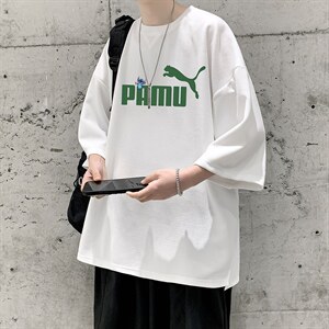 Q11227-P30 春夏季七分袖t恤男大码五分袖男短袖中袖 大皂风图片