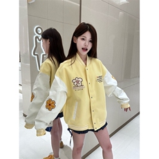 1457#高质量原版做工原版面料棒球服外套女，女装短外套，星座506A