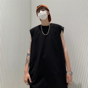 夏季简约潮流圆领男青春流行汗背心标准ins背心潮新款气质图片