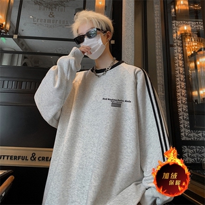抖音得物供货 提供视频 秋冬重磅美式宽松织带圆领卫衣0331图片