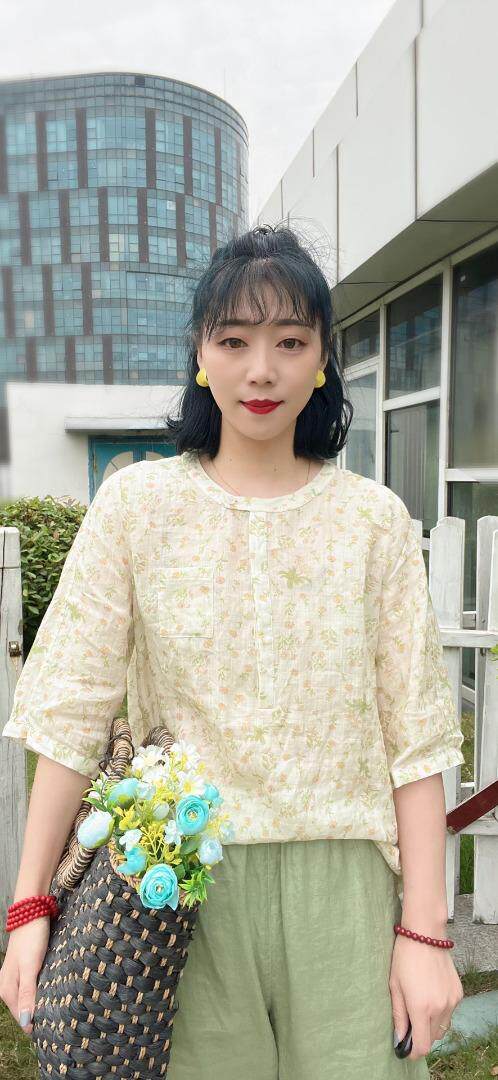 纯苎连衣裙小衫裤子裙子衬衣 时尚风 风淑女风休闲风，女装连衣裙，川哲