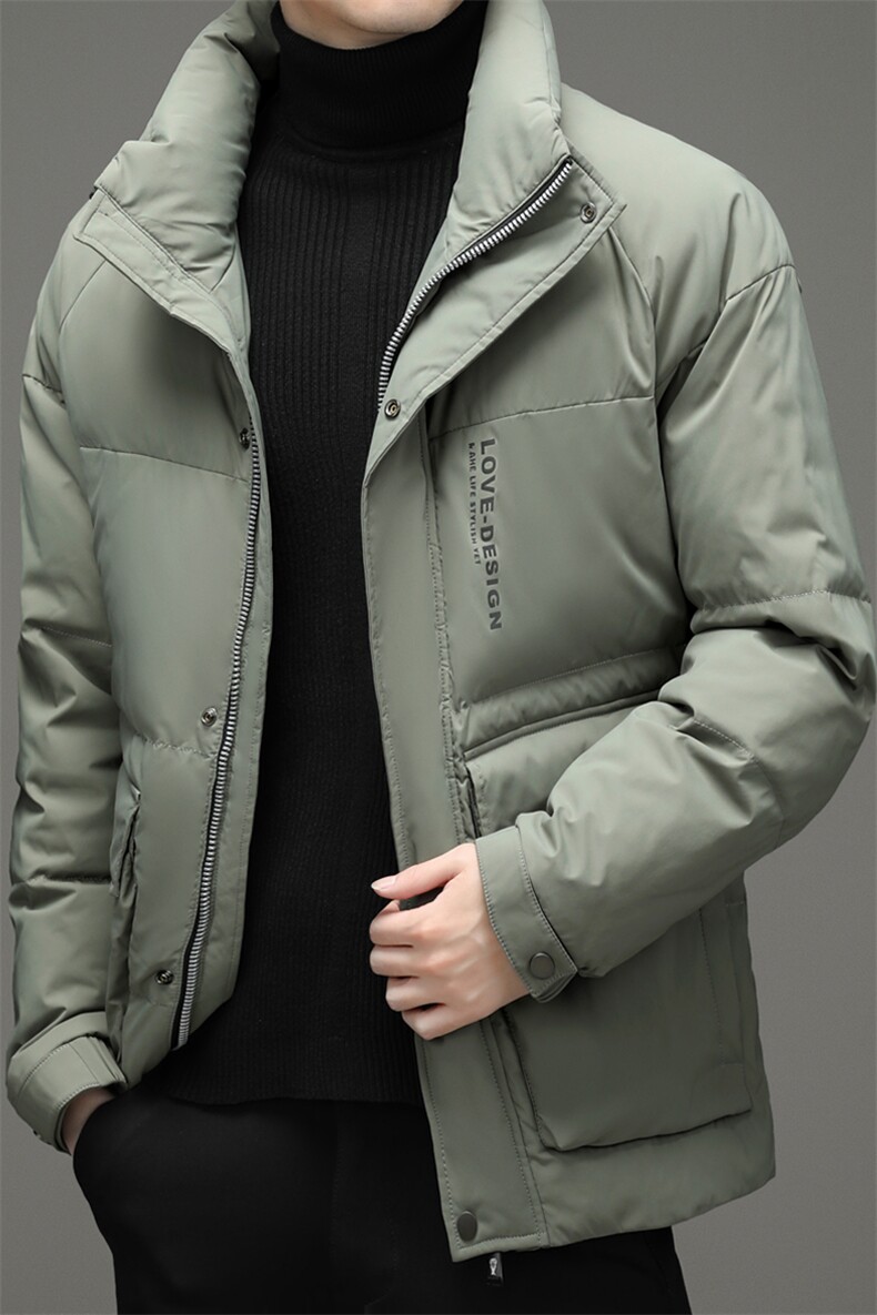 2023冬季纯色立领羽绒服厚款保暖鸭绒休闲外套男装ZELD9823-P325,男装羽绒服,电商B212（原钱塘6029）