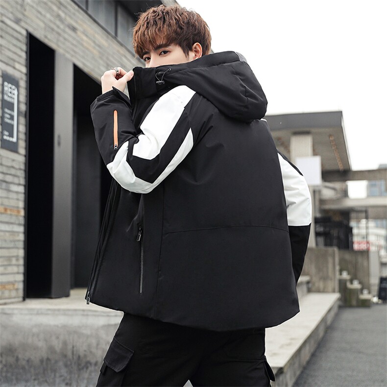 现货外贸侧飞图立领光板团体服班服宽松韩版情侣学生外套羽绒服,男装羽绒服,星座301D-5(原星座1415）