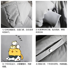 MY16090-P100加厚加绒连帽衣男大码服男面包服男网格挂拍，男装棉衣，电商A040A