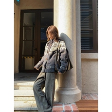 抖音得物秋冬新款开衫毛衣美式复古休闲慵懒风V领针织衫男外套潮，男装针织衫/毛衣，电商A443